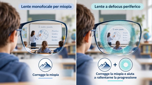 Lenti per miopia o a defocus periferico? Le differenze